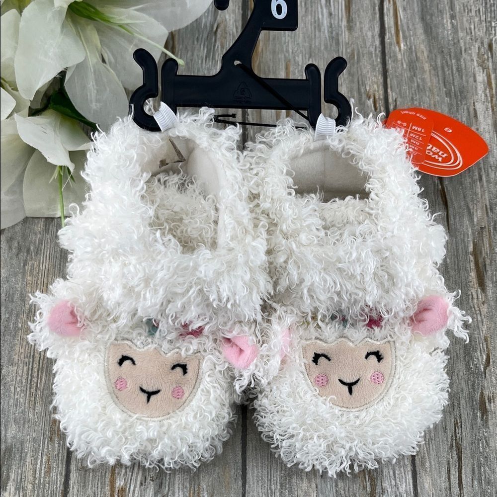 Baby Girls Llama Bootie Slippers Shoes Size 6